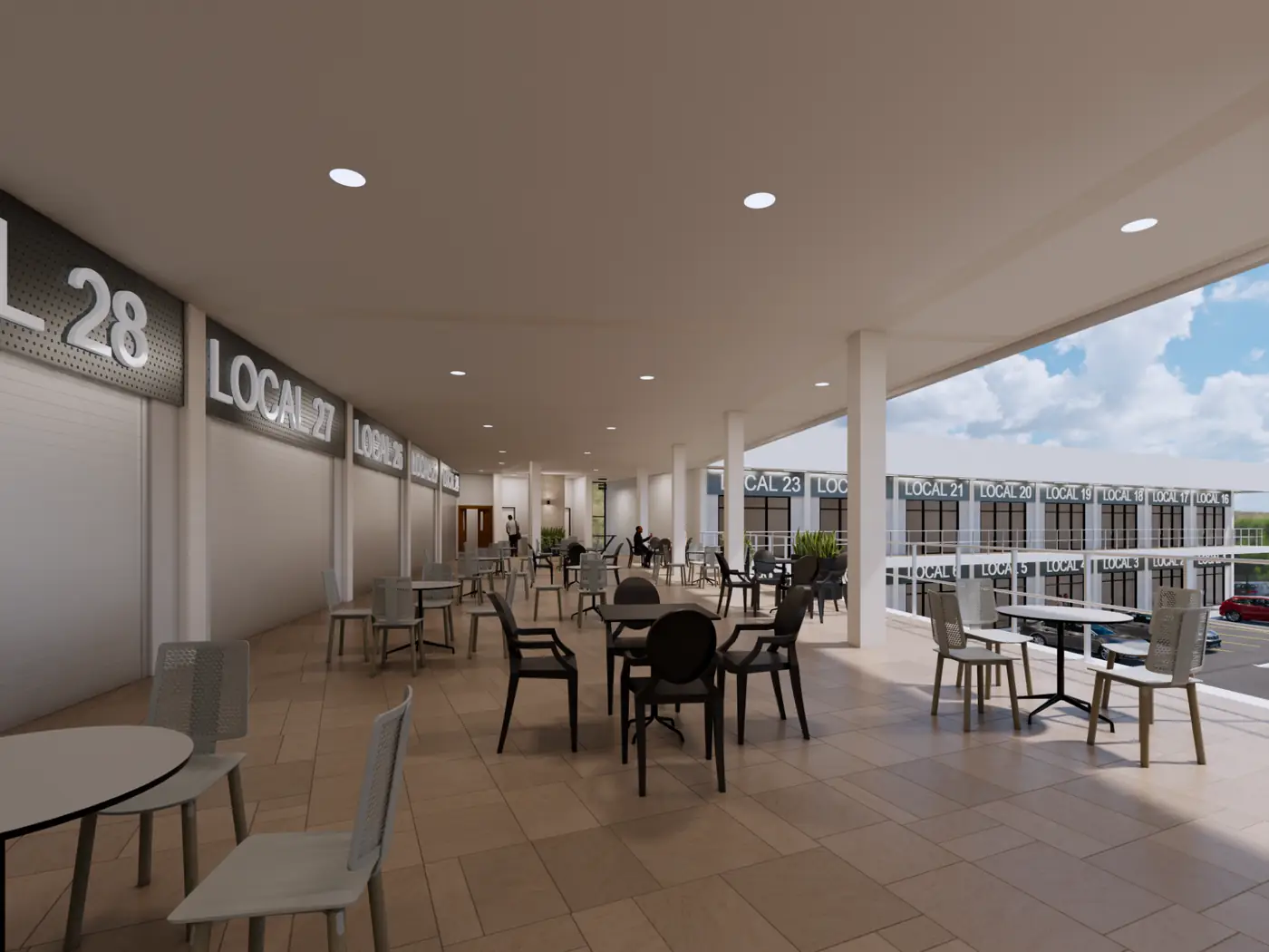 Terraza y área gastronómica